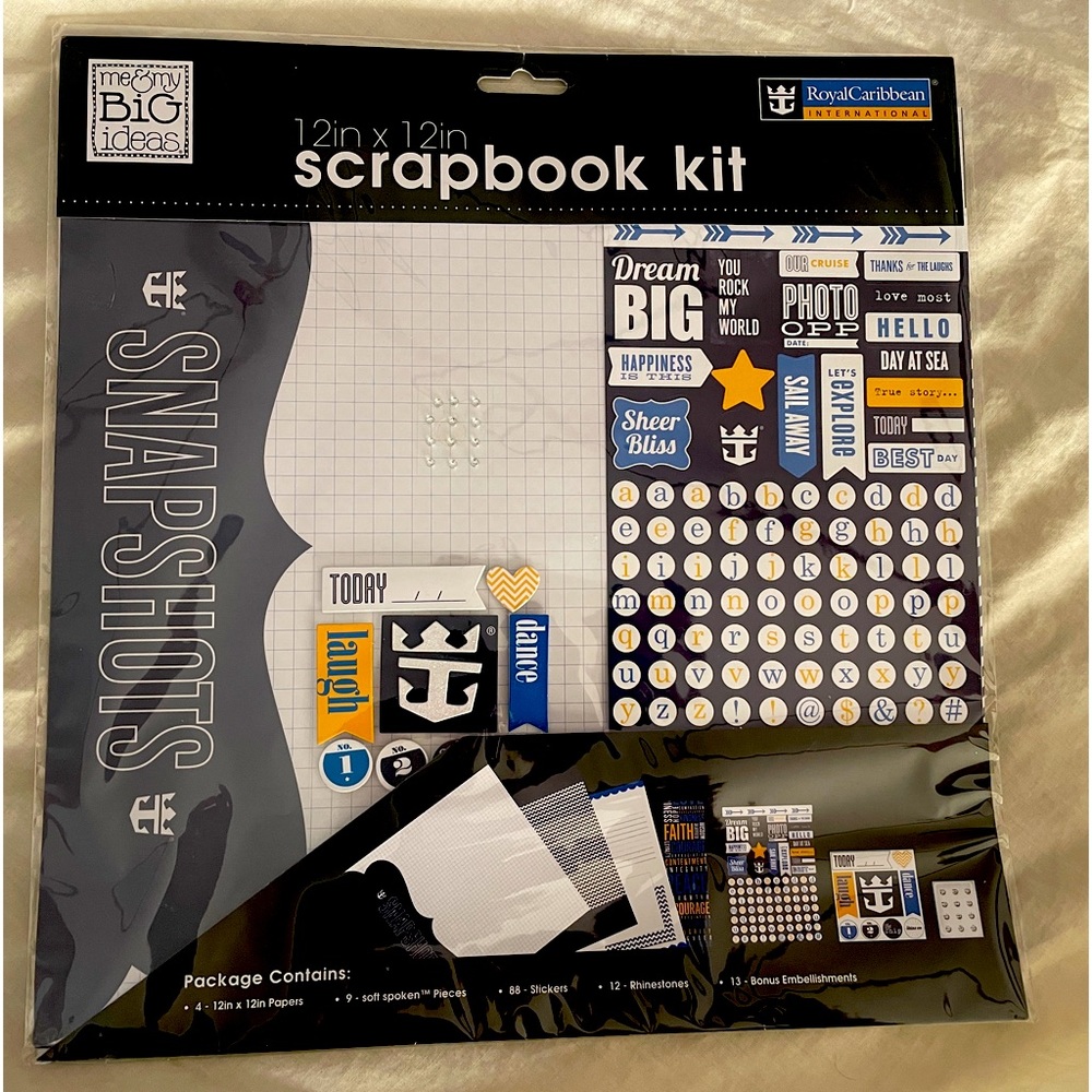 New ME & MY BIG IDEAS Royal Caribbean 12" x 12" Cruise Vacation Scrapbook Kit